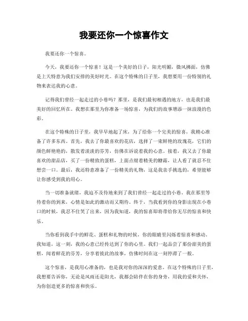 我要还你一个惊喜作文