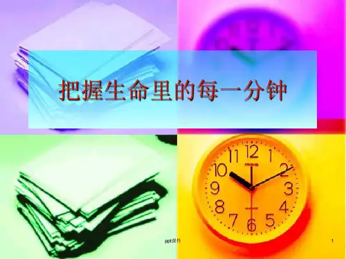 珍惜时间(心理健康)  ppt课件