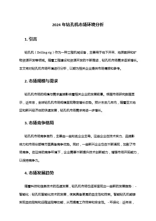 2024年钻孔机市场环境分析