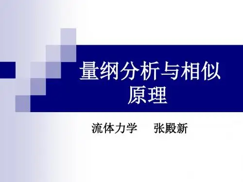 第五章 量纲分析与相似原理