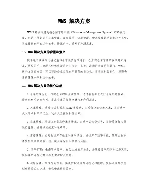 WMS 解决方案