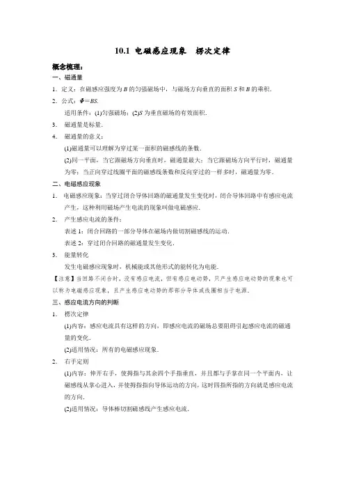 10.1 电磁感应现象 楞次定律