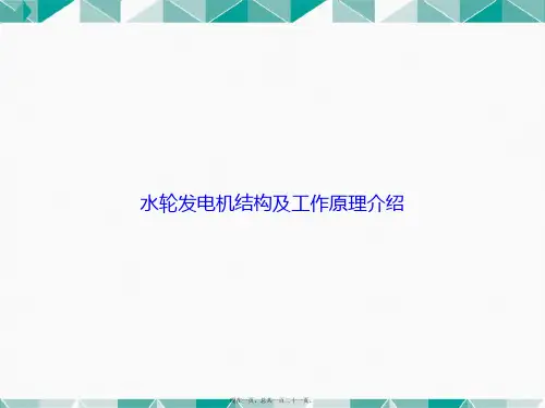 水轮发电机结构及工作原理介绍2讲课文档