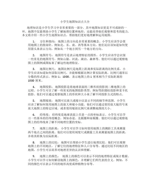 小学生地图知识点大全