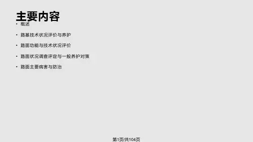 路基路面养护与管理PPT课件