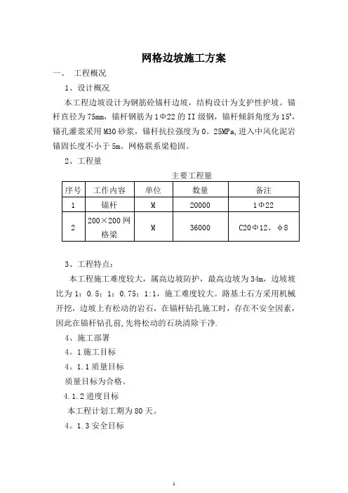 锚杆挡土墙施工方案1