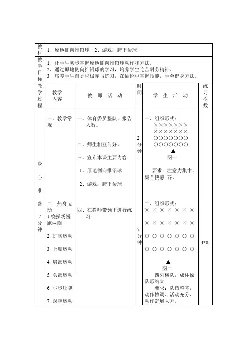 原地侧向推铅球