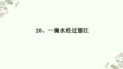 第20课《一滴水经过丽江》课件(共19张ppt)