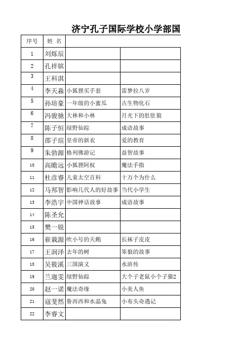 捐书统计表