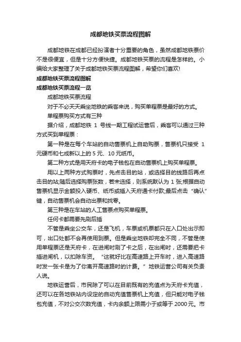 成都地铁买票流程图解