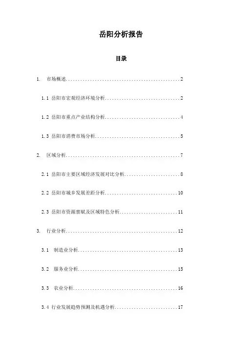 岳阳分析报告