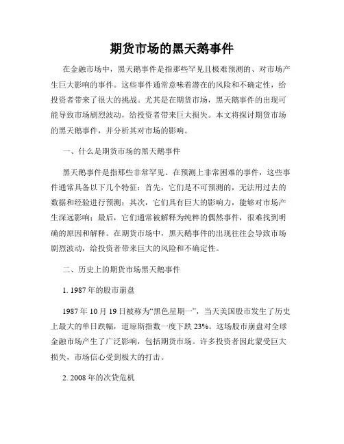 期货市场的黑天鹅事件