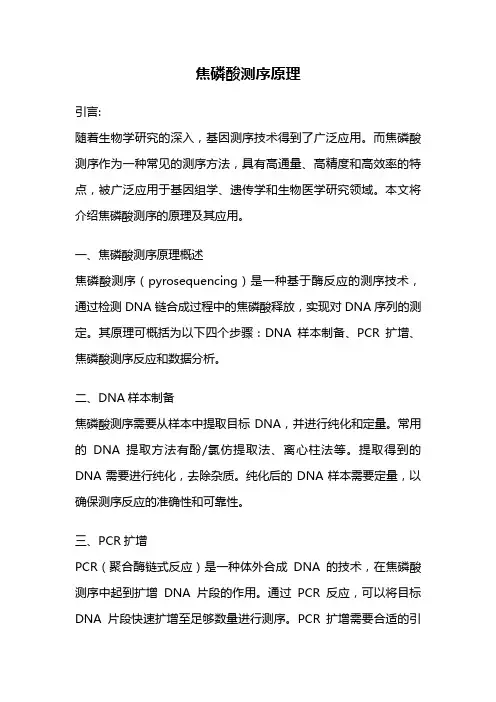 焦磷酸测序原理