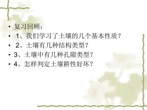 种植基础第二章第四节土壤肥力因素