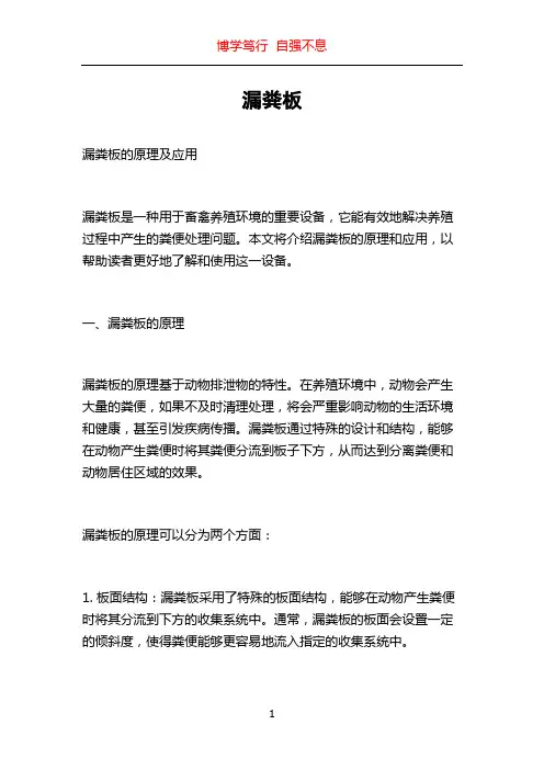 漏粪板_精品文档