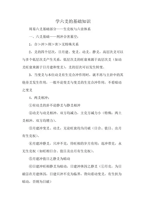 学六爻的基础知识
