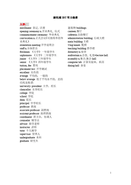 托福托福听力场景完整版