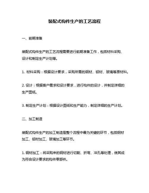 装配式构件生产的工艺流程