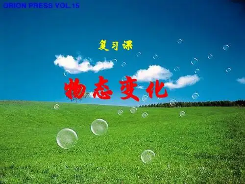 新苏科版八年级物理上册 第二章：《物态变化》复习课件 (共41张PPT)