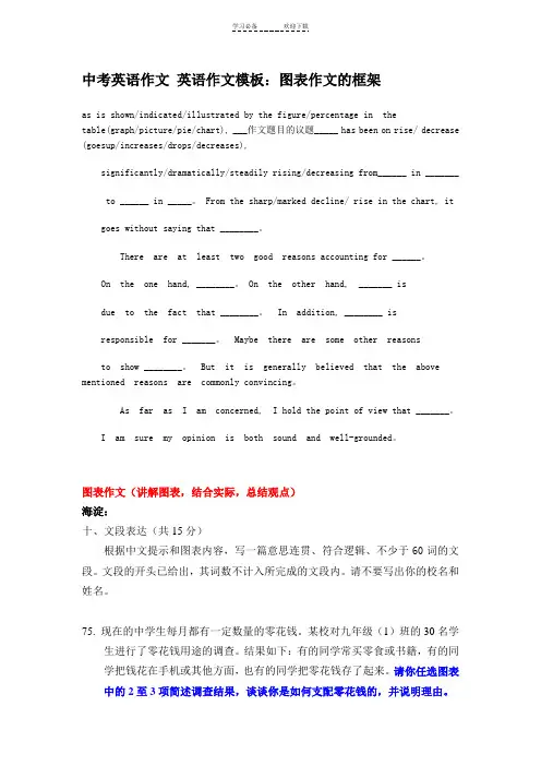 中考英语作文范文-图表说明文