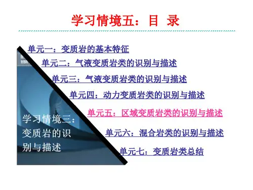 任务四区域变质岩类的识别与描述PPT课件