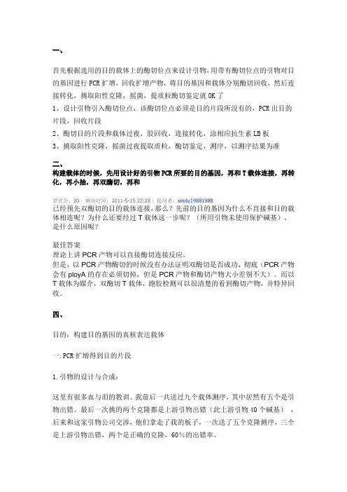 载体构建