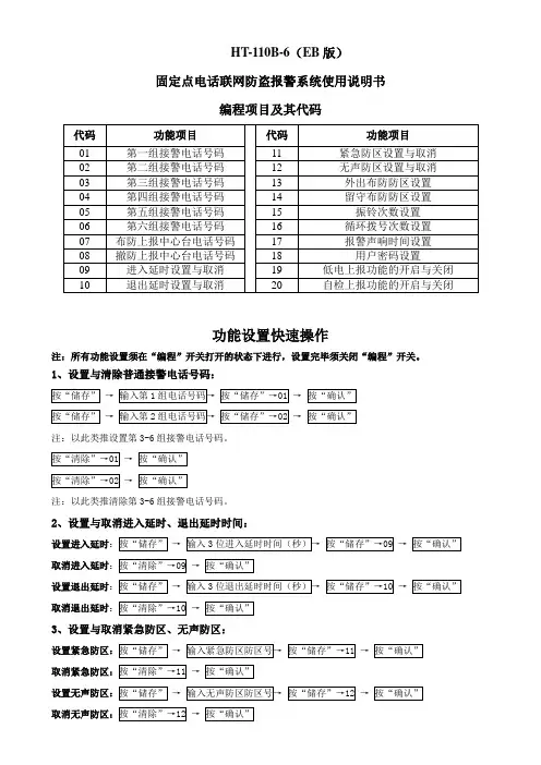 HT-110B-6(EB版)说明书资料