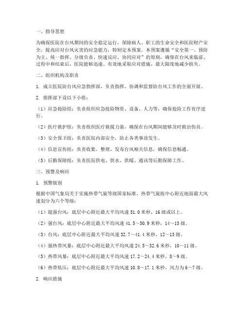 医院遇到台风应急预案