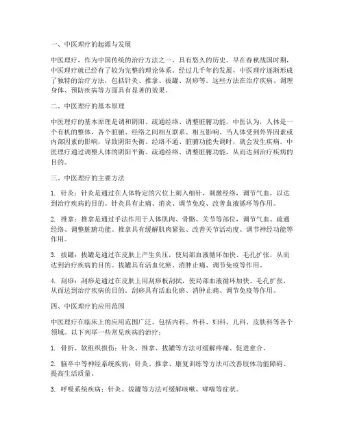 中医理疗概述总结范文
