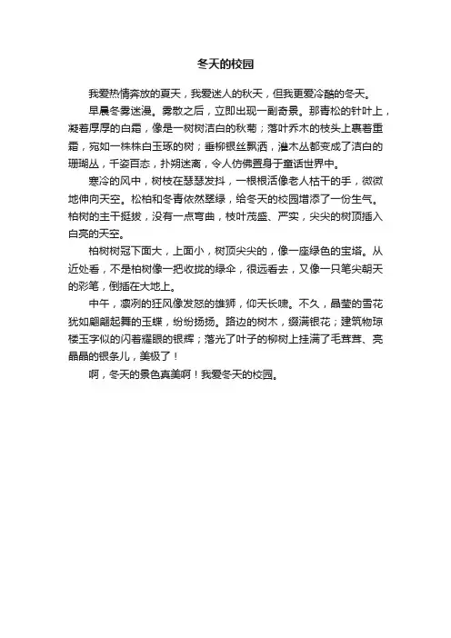 冬天的校园