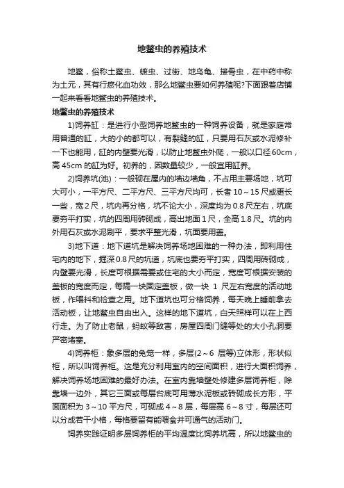 地鳖虫的养殖技术
