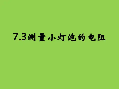 测量小灯泡的电阻ppt6 人教版