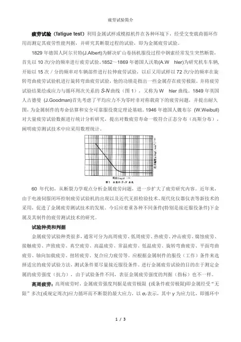 疲劳试验简介
