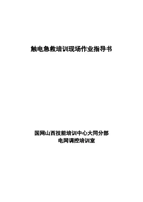 触电急救实训作业指导书