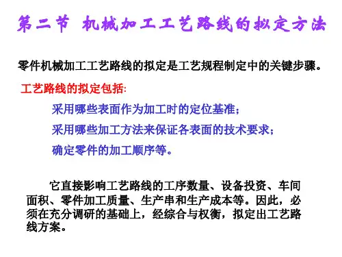 第10章(2)零件机械加工工艺路线的拟定方法