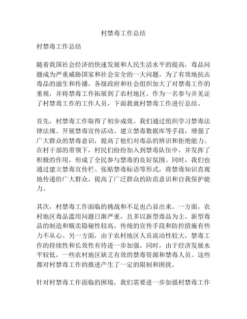 村禁毒工作总结