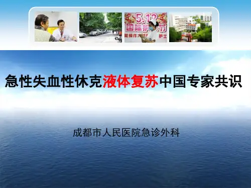 急性失血性休克液体复苏中国专家共识.