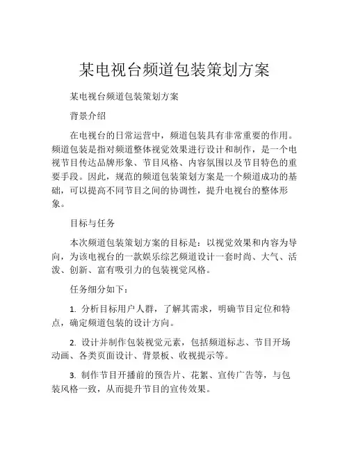 某电视台频道包装策划方案