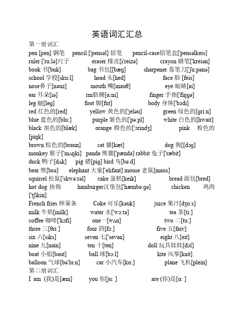 中国小学英语单词(带音标)1-8册