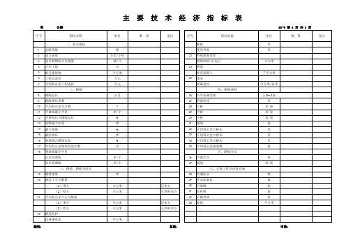 S1-4 主要技术经济指标表