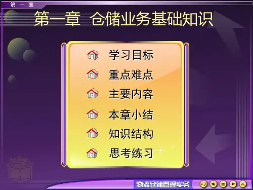 物流仓储管理实务 第一章_仓储业务基础知识