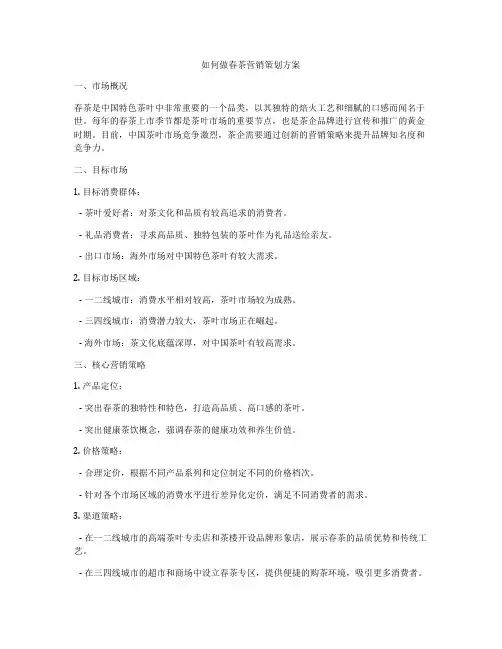 如何做春茶营销策划方案