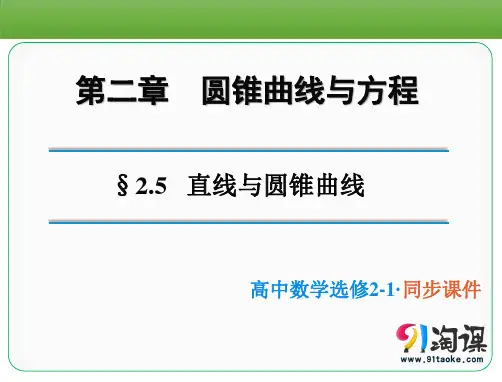 课件1：2.5 直线与圆锥曲线