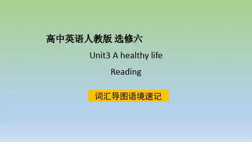 人教版高中英语选修六Unit3 Reading 词汇速记