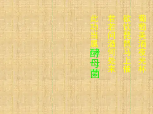 高中生物选修一11果酒和果醋的制作精编版