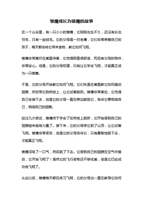 雏鹰成长为雄鹰的故事