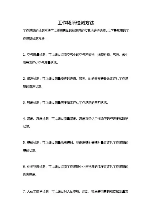 工作场所检测方法