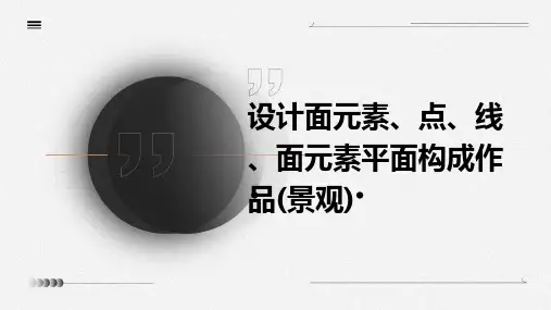 设计面元素、点、线、面元素平面构成作品(景观)