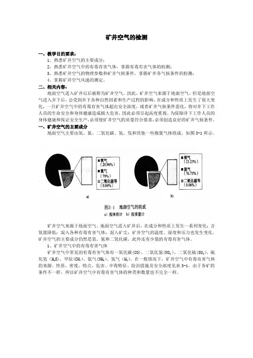 矿井空气的检测