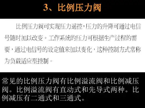 电液系统课件比例控制技术第二部分